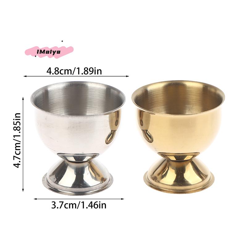 M-4Pcs Egg Cups Set Handy Stainless Steel Boiled Egg Cups Stand Rack Eggs Holder Egg Holder Kitchen Breakfast Cooking Tool