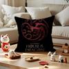 Movie GGame of Thrones Cushion Cover Silky Short Plush Invisible Zipper Dustproof Sofa Pillow Case for Home Decor