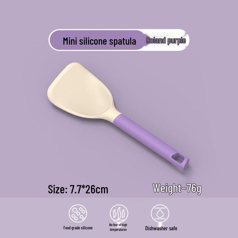 High-Temperature Resistant Silicone Mini Spatula for Frying Eggs, Pancakes, and Steak In Non-stick Pans.