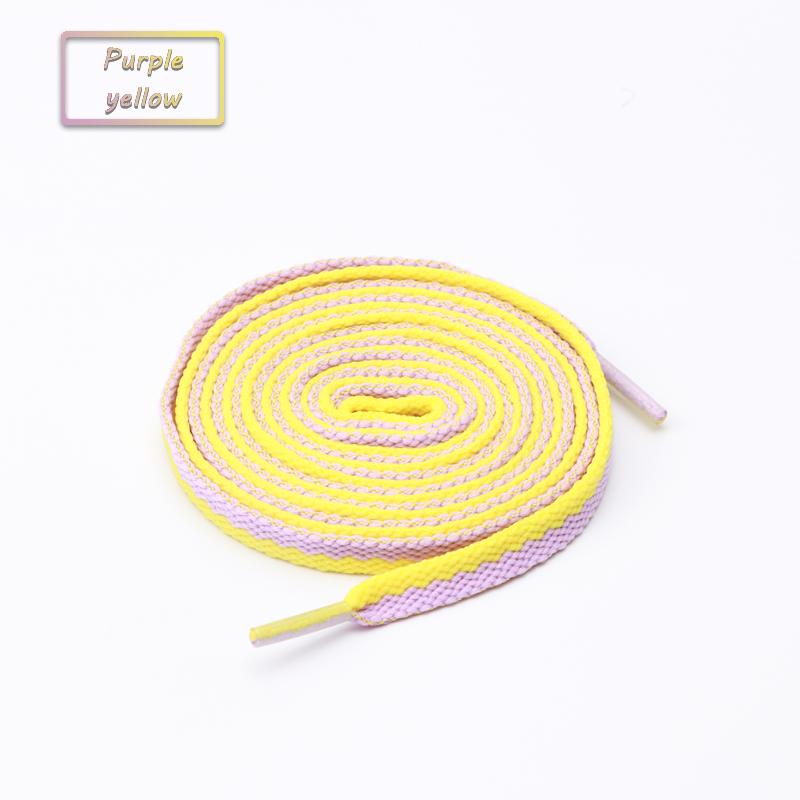 1Pair Sneakers for Shoelaces Original AF1AJ Colorblock Classic Shoe lace Flat Cotton Polyester Shoelace Fashion Sport Shoestring