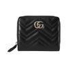 GG Marmont Logo Snap Closure Leather Wallet Mini Women's Black