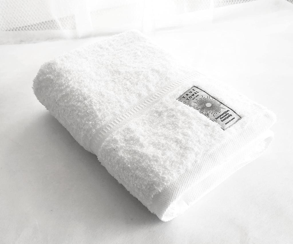 TRUE TOWEL Classic HOTEL Petit Bath Towel, Luxury Imabari Towel (White)