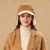 Autumn Winter Fleece Lamb Wool Baseball Cap for Women, Outdoor Warm Fleece Hat, Windproof Earflap Thermal Baseball Cap Unisex