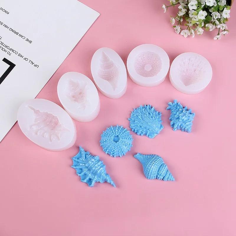 Handmade Molds Ocean Wind Shell Conch Mold DIY Baking Mold Chocolate Biscuit Cake Silicone Molds Accessories Baking Small Tools