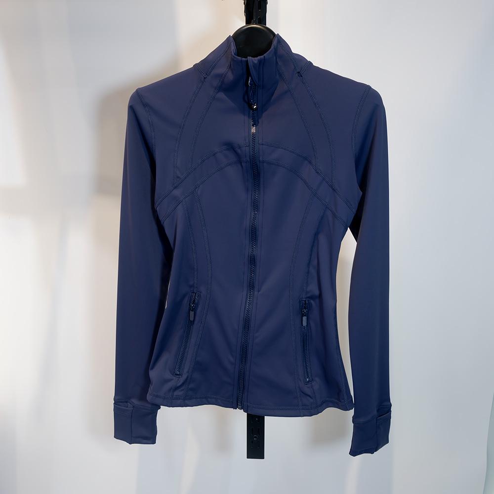 Women's Spring Yoga Sport Jacket - Tight Fit, Casual Jogging, Breathable, Zippered, Stand-Up Collar, Long Sleeve.