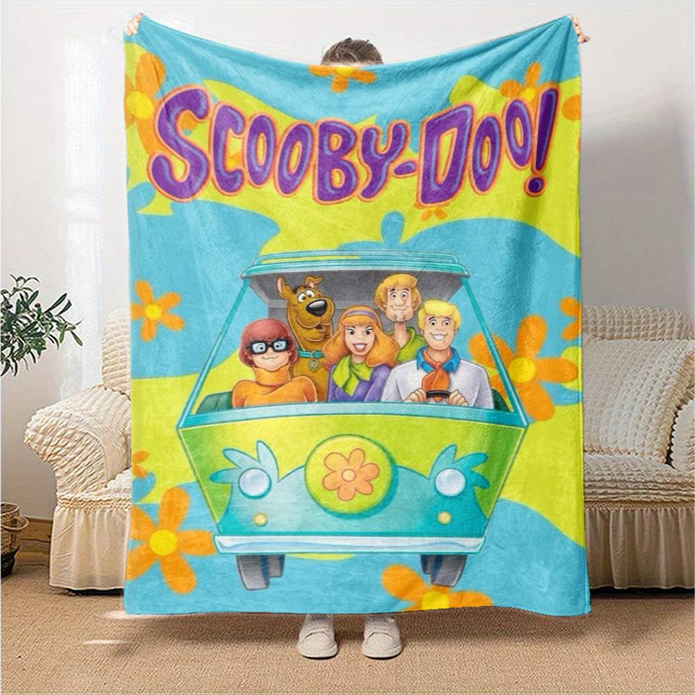 Scoobydoo Print Flannel Blanket High Quality Warm Comfortable Cover for All Seasons Perfect for Gifts Home Decor