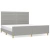 Vidaxl Bed Frame Without Mattress, Light Gray, 160X200 Cm, Upholstered