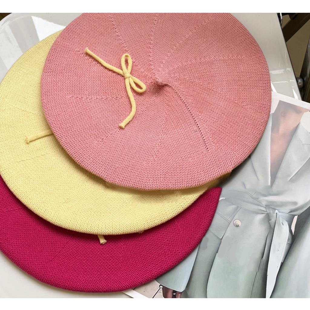 Girls Beret Knit Subculture Painter Hat Festive Hat for Autumn Winter Windproof for Street Photography Props