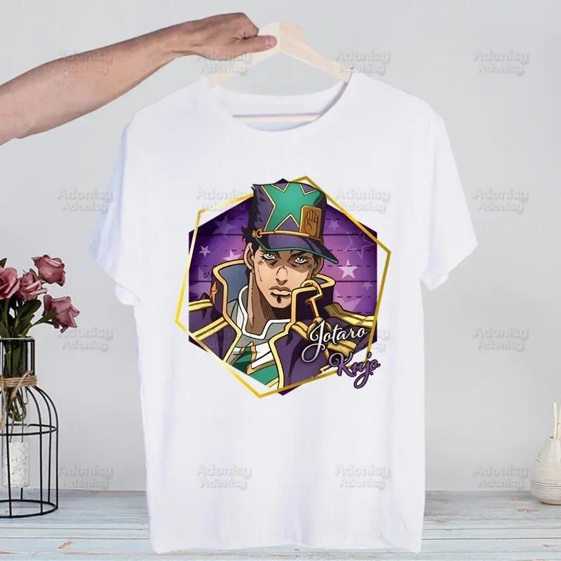 Jojo Bizarre Adventure Men Hip Hop T Shirt Harajuku Jolyne Cujoh TShirts Short Sleeve Casual T-Shirt Stone Ocean Tops Tees