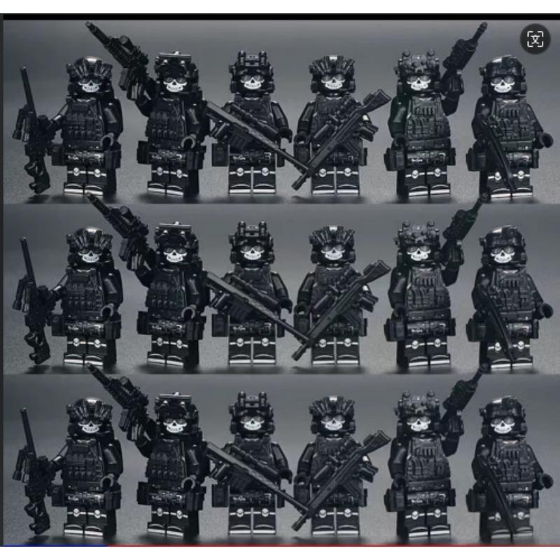 Mattoncini militari minifigure soldati forze speciali polizia minifigure puzzle per bambini giocattolo per ragazzo puzzle