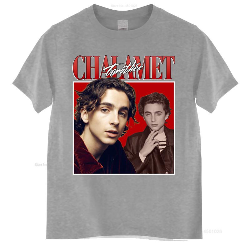 Timothee Chalamet Anni '90 Vintage Unisex Maglietta Nera Maglietta Unisex Maglietta in Cotone Maglietta Moda Estiva Unisex Taglia Europea