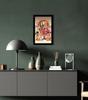 IBA Indianbeautifulart Lord Shiva & Parvati With Lord Ganesh & Krishna Picture Frame Religious Poster Black Wall Frame