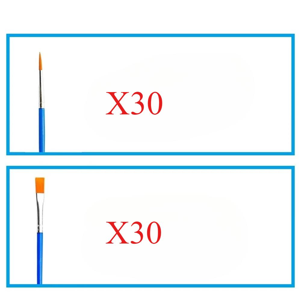 5-100pcs Paint Brushes Set for Kids Acrylic with Flat Round Pointed Paint Brushes Craft Watercolor Oil Painting Brushes