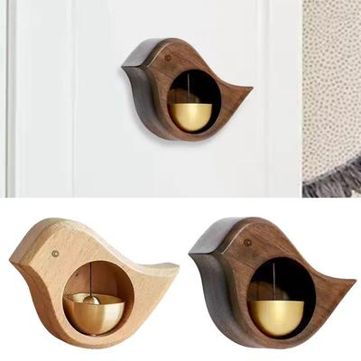 Campanelli Eolici Magnetici in Legno a Forma di Uccello Magnetico per Casa Giardino Benvenuto Carillon a Vento Ventosa Negozio Ingresso Avviso Frigorifero