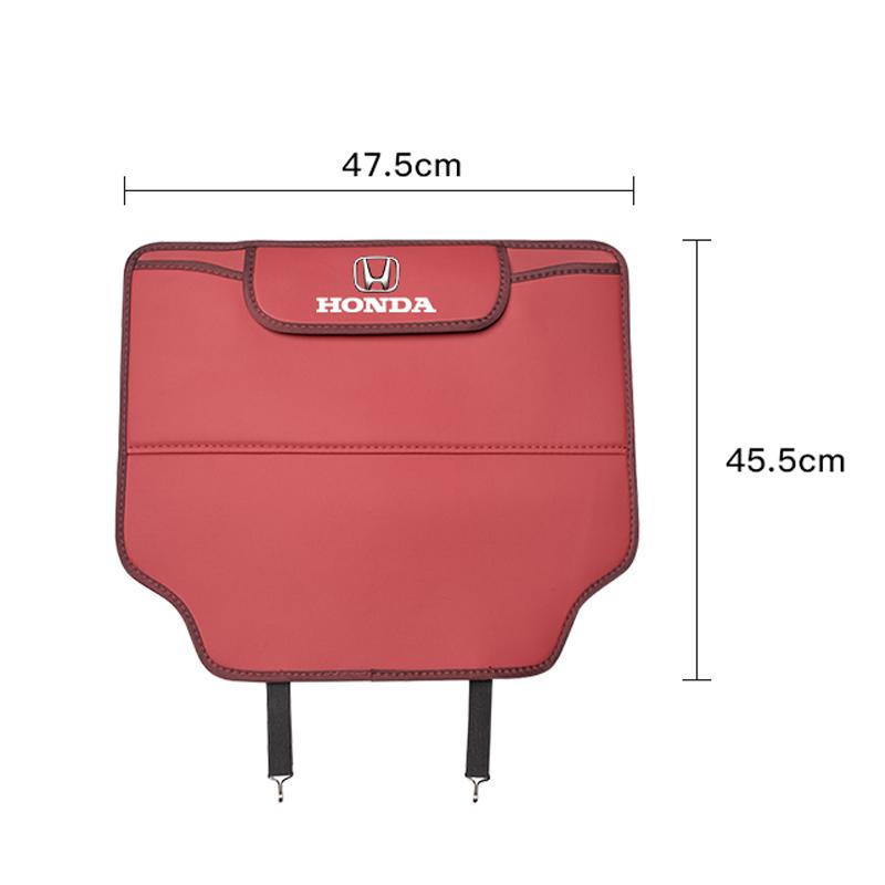 WGLRK1 Car Seat Back Anti Kick Cover Leather Protector Pad For Honda Civic Accord Fit Jazz CRV BRV HRV Insight Pilot Passport TYPE-R