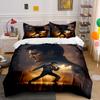 "Retro Singer Illustration with Microphone" Print Bedding Set Duvet Cover Pillowcases (1* Duvet Cover 2* Pillowcases Do Not Include Comforter)