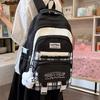 Schoolbag Korean Version of Mori Primary School Student Schoolbag Female High-value Plaid Contrasting Color College Style Middle School Student