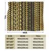Tribal Artwork African Art Black And Gold Flannel Throw Blanket Blanket for Sofa Bedroom Warm Bed Rug,
