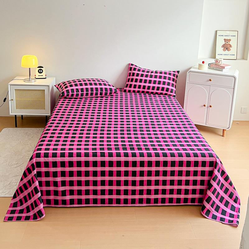 Cotton Polished Sheets Three-piece Set, Pure Cotton Student Dormitory Single Skin-friendly Sheets Three-piece Set