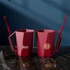 Hochzeitspaar Zahnbürstenbecher Set - Rotes Gurgelbecher-Paar für den Haushalt