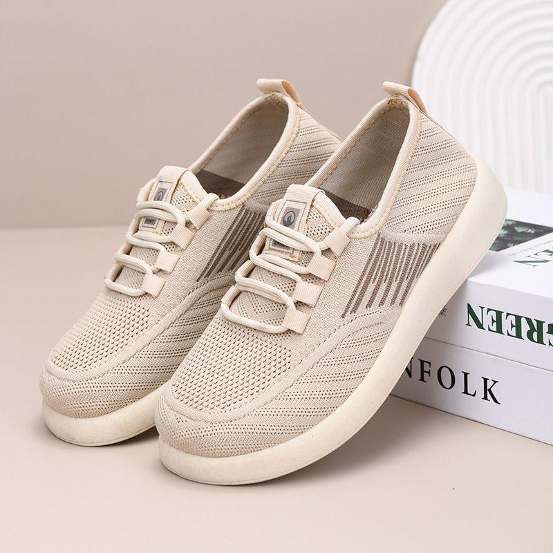 Shoes summer new single shoes flying woven breathable lightweight comfortable casual shoes