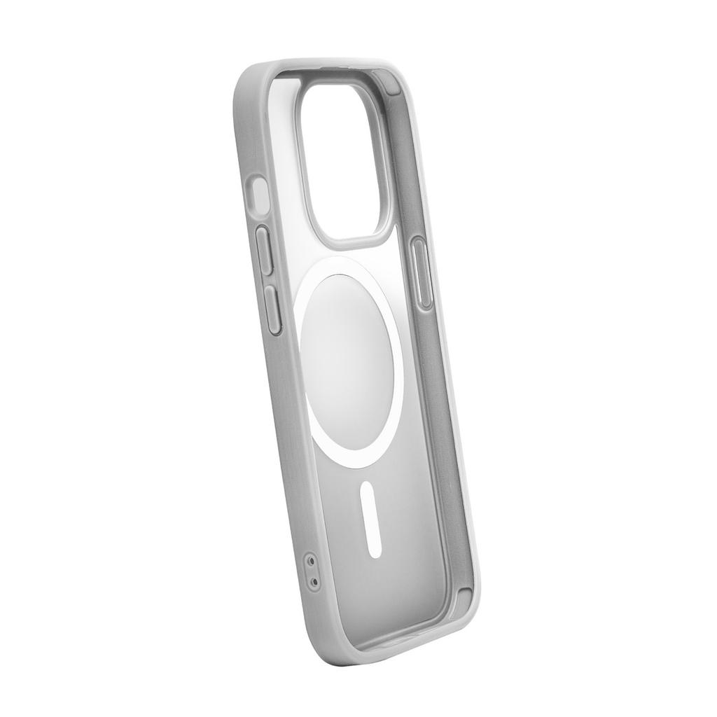 Silicone Case for iPhone 15 Pro Max Gradient MagSafe - Silver