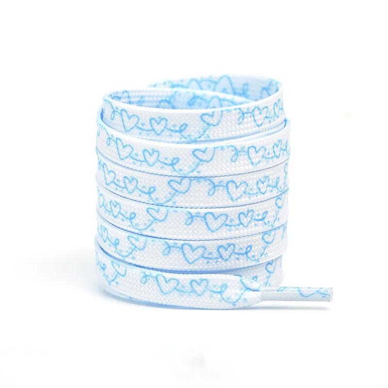 Flat Heart Shoelaces Personalized Valentine's Day Pink Love Shoelace Rope Couples High Canvas Sports Shoes Shoe Laces for AF1