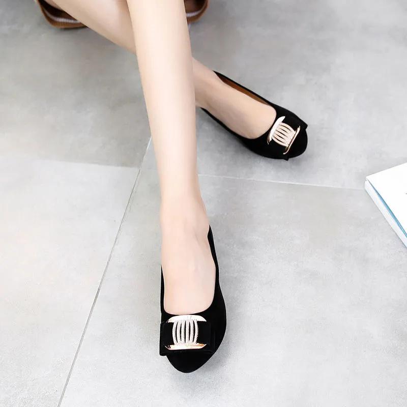 Sapatos Femininas Women Cute Sweet Light Weight Round Toe Spring Slip On Anti Skid Flat Shoes Lady Cool Comfort Loafers Ba335