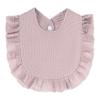 Ruffled Pure Cotton Baby Bibs with Lace Trim