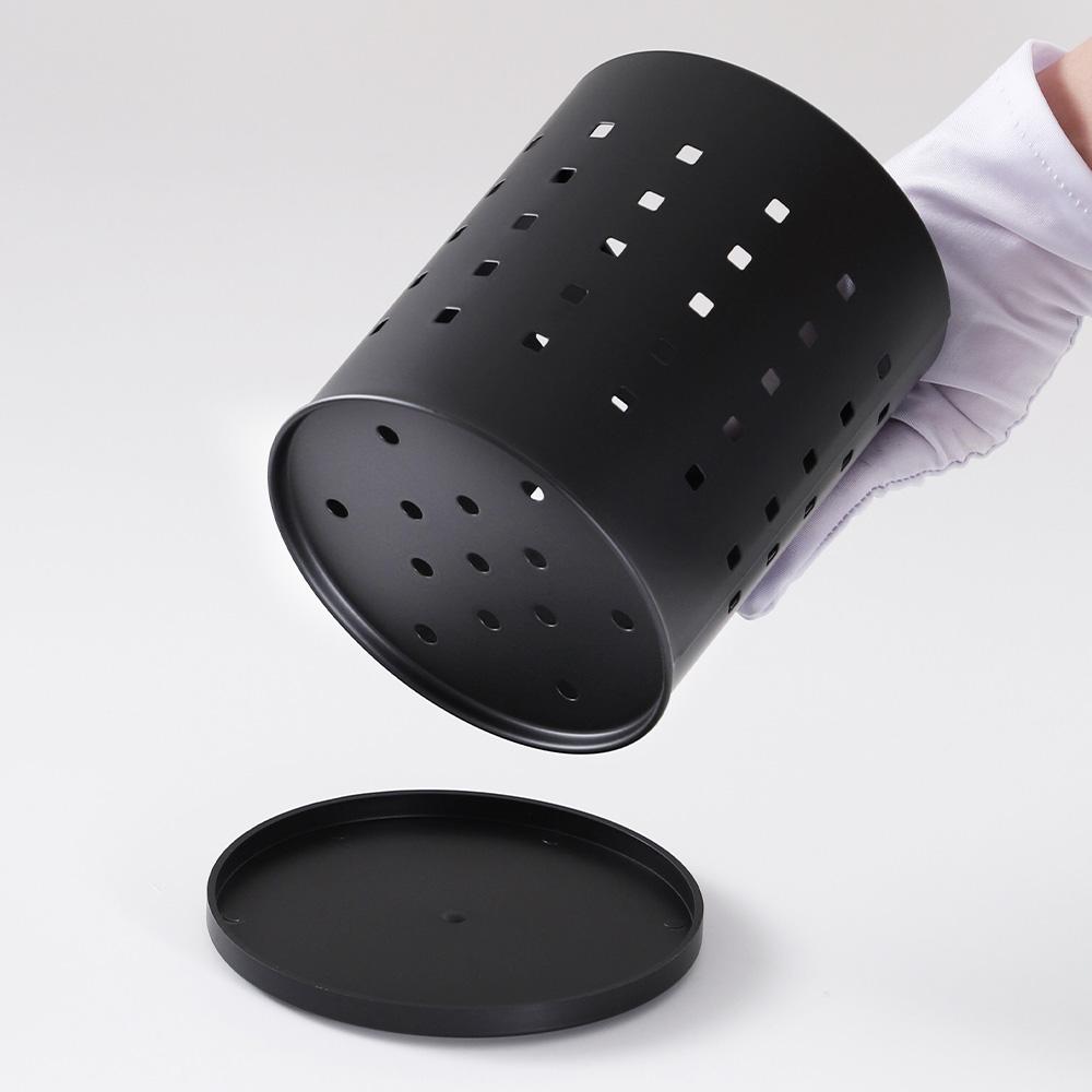 Nerezový držák na příbory, Organizér na kuchyňské nože, vidličky, lžíce, Velkokapacitní nádoba na uložení příborů s odtokovými otvory