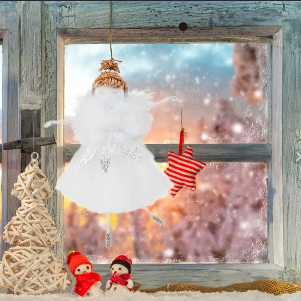 

2pcs Creative Ballet Girl Pendant Plush Xmas Tree Pendant Ornaments Scene Arrangement