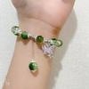 New Women's Mori Style Butterfly Glass Bracelet with Colorful Crackle Beads