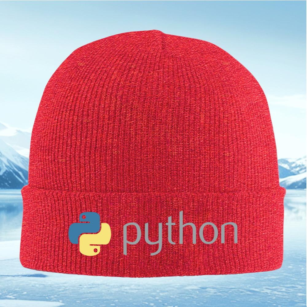 Snake Logo Python Programming Code Men Women Unisex Knitted Hat Beanie Pullover Cap Winter Thermal Warm Christmas Outdoor Cyclin