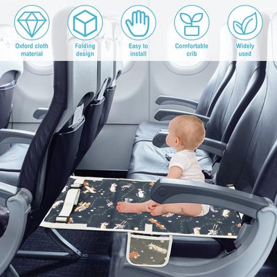 Resflygplanssäng Baby Pedalsäng Förlängare med Sidoficka Bärbar Småbarnsfotstöd Hängmatta Barn Bil Sovsäng