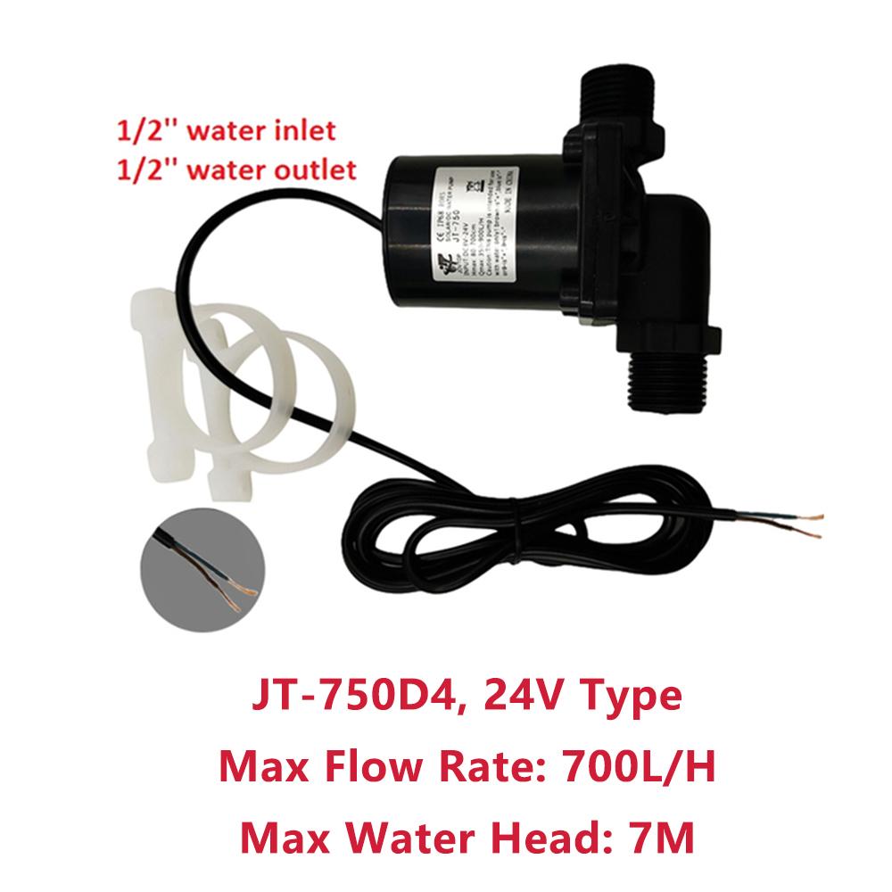Javtop JT-750D DC 12V Wasserpumpe Bürstenloser Motor Pumpe 1/2'' 5/8'' Gewinde Max 7M 900L/H Ultra-leise Auto Waschen Garten Nutzung Pumpe