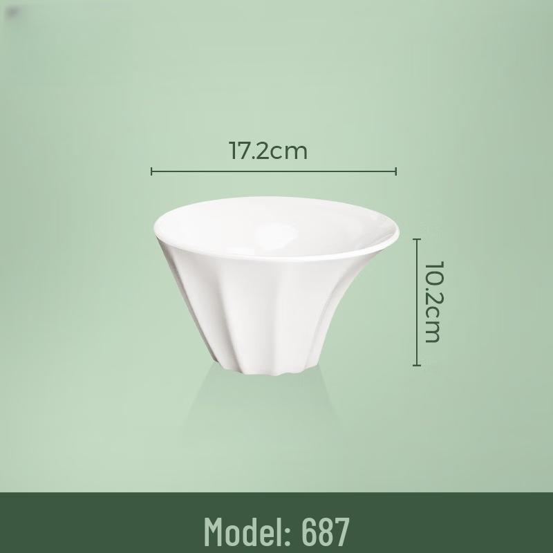 Wuhe 6.7-inch Melamine Slanted Hot Pot Side Dish Bowl