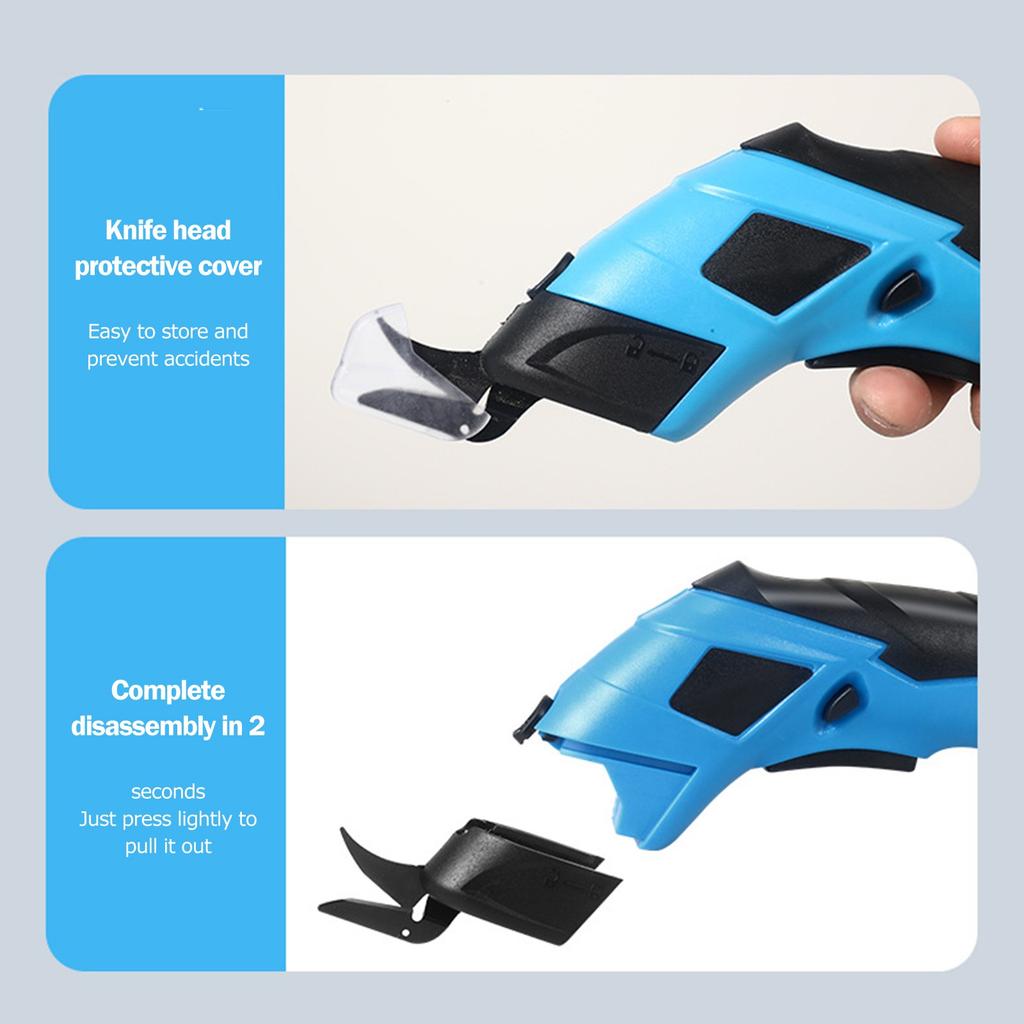 Electric Cutting Scissors Cordless USB Rechargeable Fabric Shears 85° Angle For Cardboard Leather Craft Handheld Rechargeable Electric Scissors
