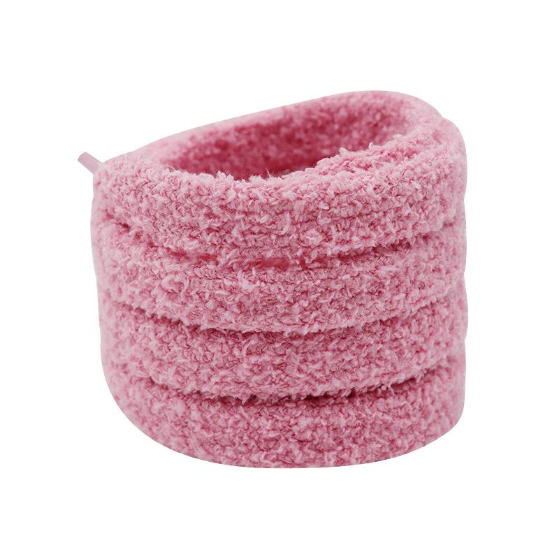Zachte Pluizige Veters 15 mm Breed Platte Pluche Handdoek Schoenveters voor Dames Casual Sneakers Comfortabele Vervangende Schoenveters 100cm pink