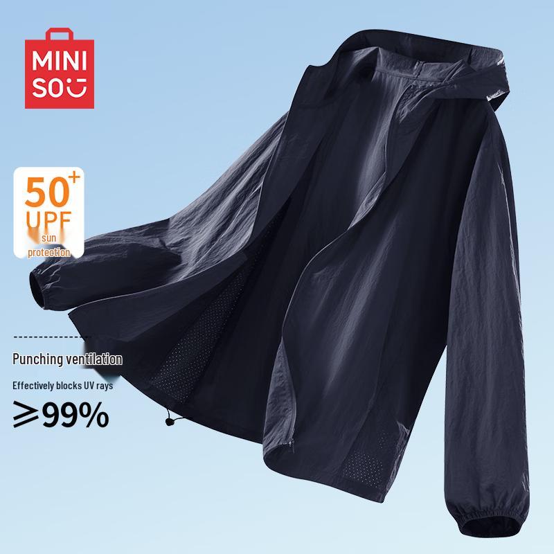 MINISO Men s UPF50+ Ice Silk Sun Protection Hooded Jacket XL