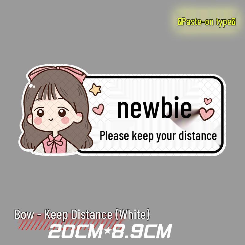 New Driver On Board Reflective Car Sticker - Female Driver Alert