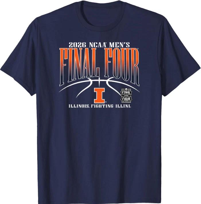 

Illinois Illini Final Four 2026 Men s Basketball Navy T-Shirt XL