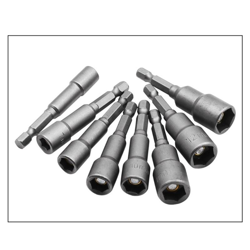 Impact Socket Magnetic Nut Screwdriver Hex Key Set Drill Bit Adapter Suitable For Power Drills Driver Maintenance 14pcs