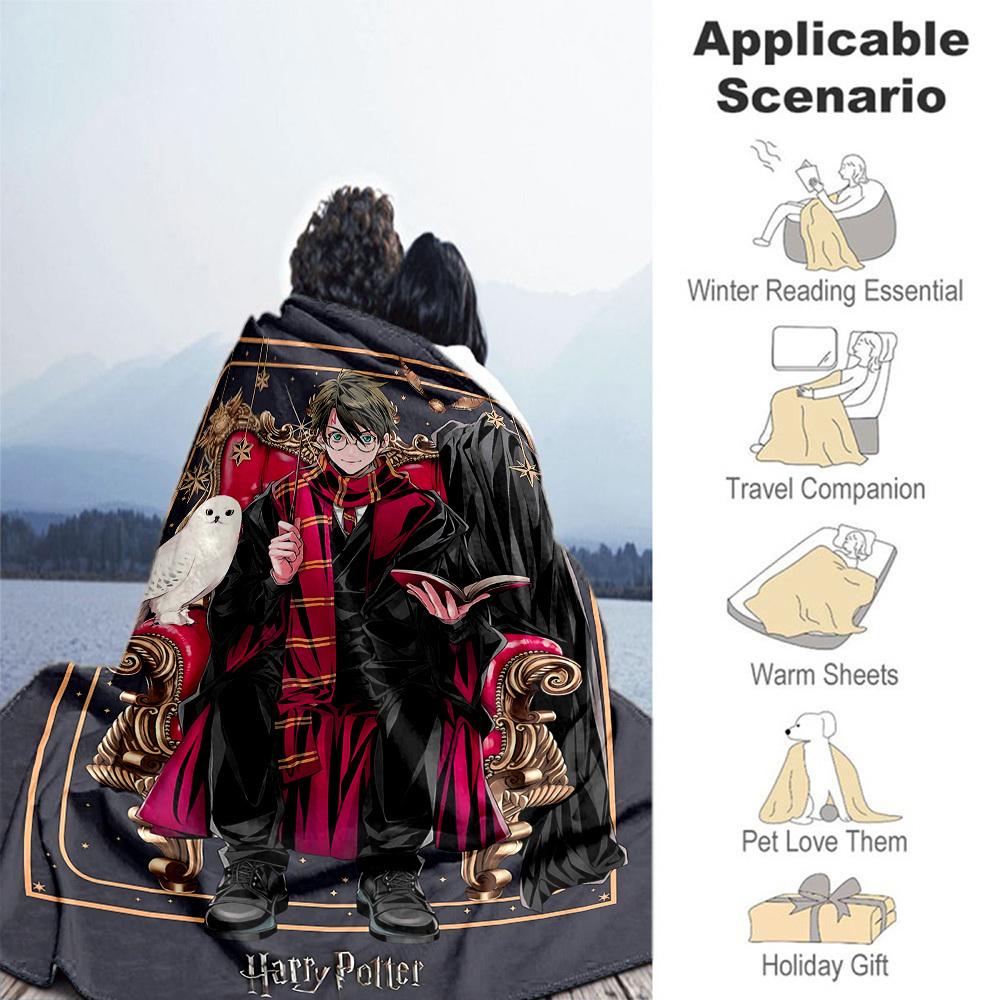 1pc Harry Potter,Hogwarts,magic Outdoor Flannel Throw Blanket All Season Soft Warmth,Home Decor 1031182
