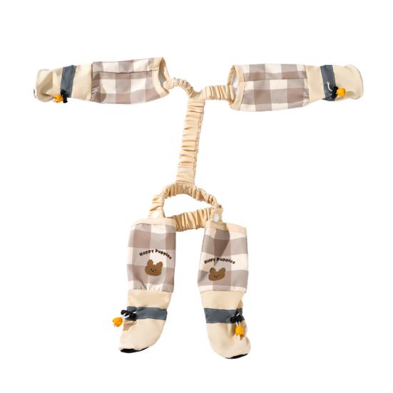 Reflective Stripe Dog Boot Leggings Waterproof Dust-proof Pants Adjustable Full Leg Protection Pet Strolling Going Out Clothes for All Seasons