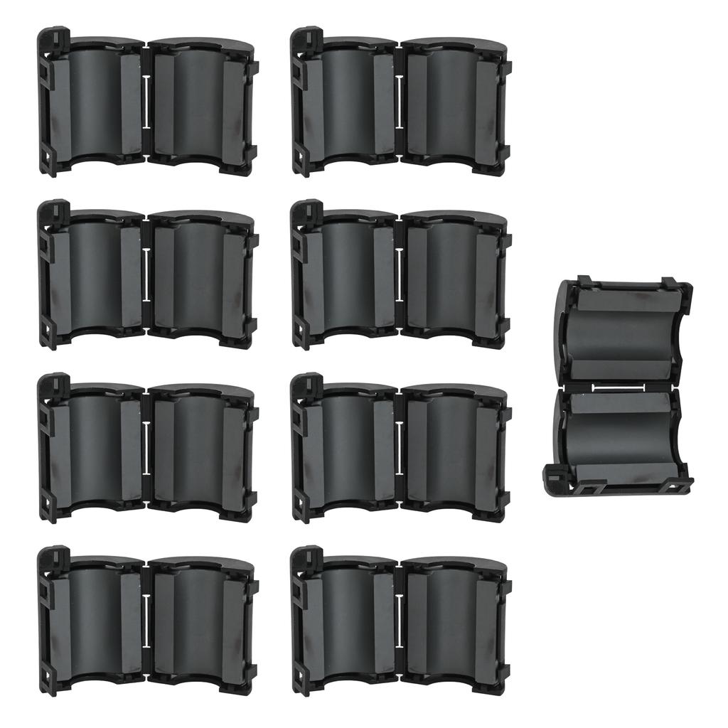 10PCS Ferrite Ring Black Clip-On Ferrite Ring Noise Suppressor Cable Clamp 13mm Ferrite Core Cord Ring Noise Filter Wire Cables