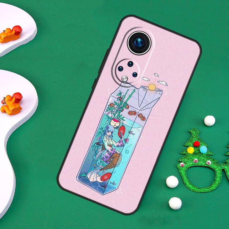 

Moon Soda Tea Drink Chill Pill Case For Honor Magic 7 Pro 6 5 50 70 90 200 Lite X9b X9a X8a X8b X7a X6a X8 X9 X9c Cover Honor 200