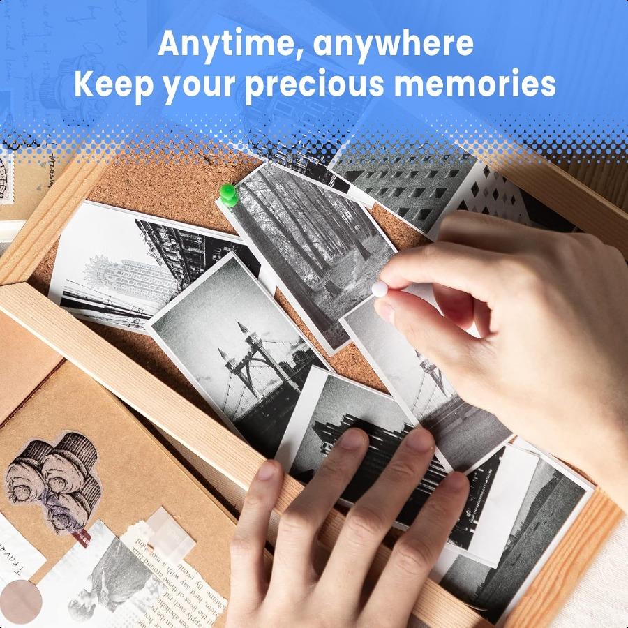 Printer Paper White SelfAdhesive Thermal Labels for Phomemo M02 M02S M04S M04AS Pocket Bluetooth Thermal Printer M832 M833 M834