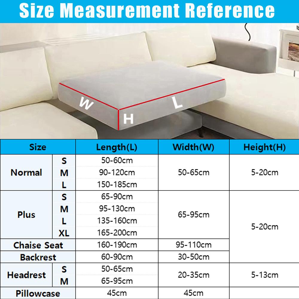 Jacquard Seat Covers For Sofa Living Room Solid Colors Elastic Sofa Slipcovers Easy Fit  Couch Covers Washable Removable Home