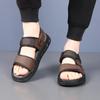 Fashion Outdoor Soft Sole  Beach Shoes for Men Anti-slip Summer New Leather Sandals for Men Fashion Casual Dual-use Slipper Shoes Man