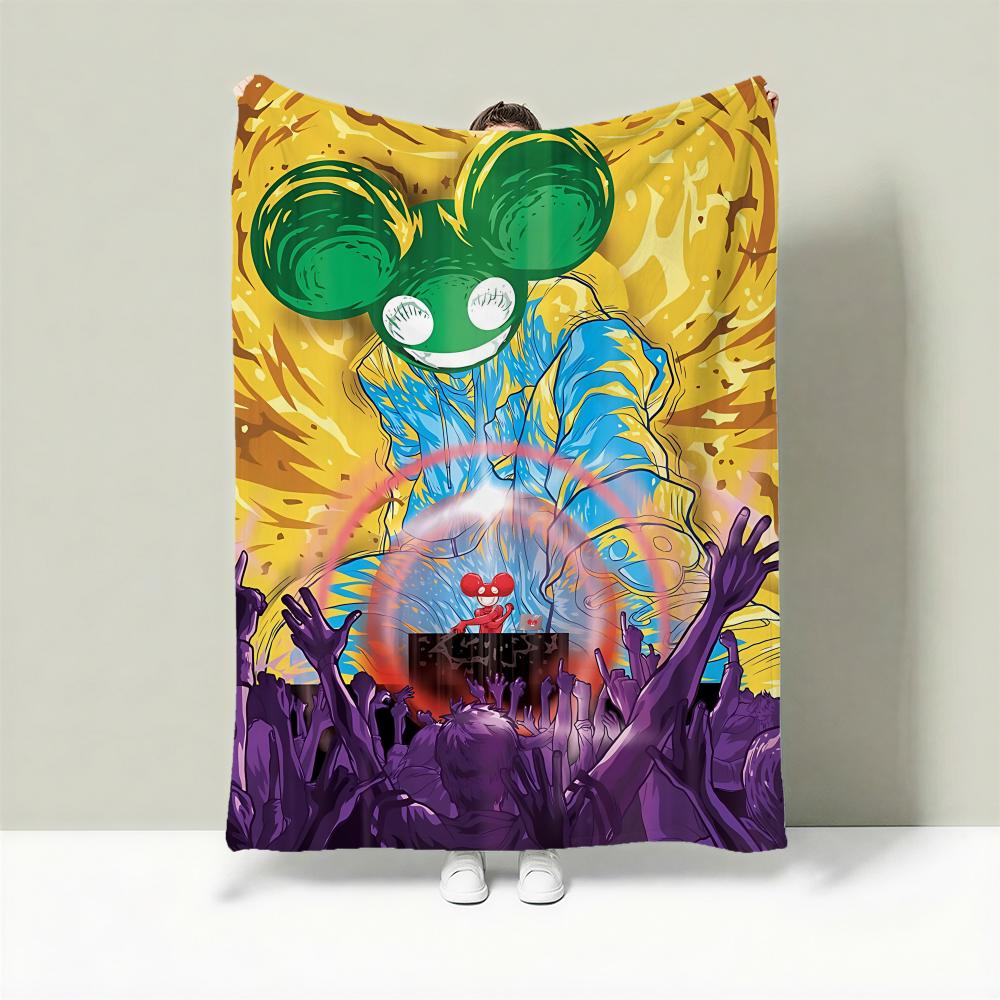 

Singer D-deadmau5 Throw Lightweight 240g Flannel Blanket Soft Skin-friendly for Summer Cooling 75cmx90cm